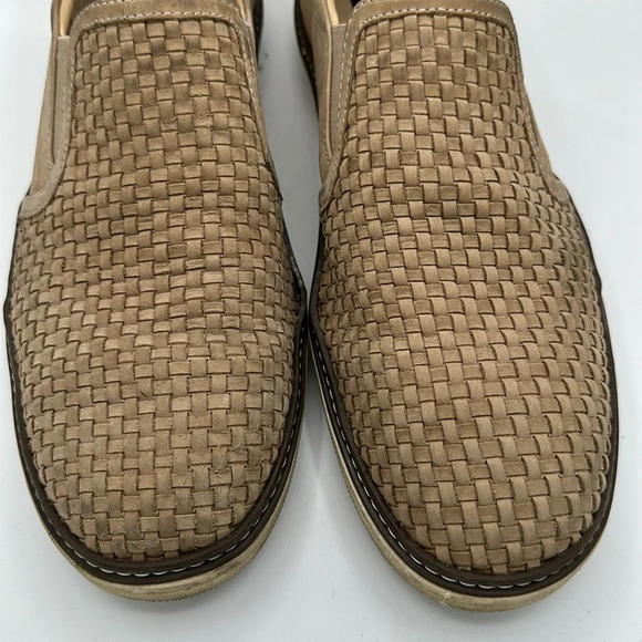 Johnston & Murphy McGuffey tan woven slip-on loafers, size 10 - Picture 4 of 16